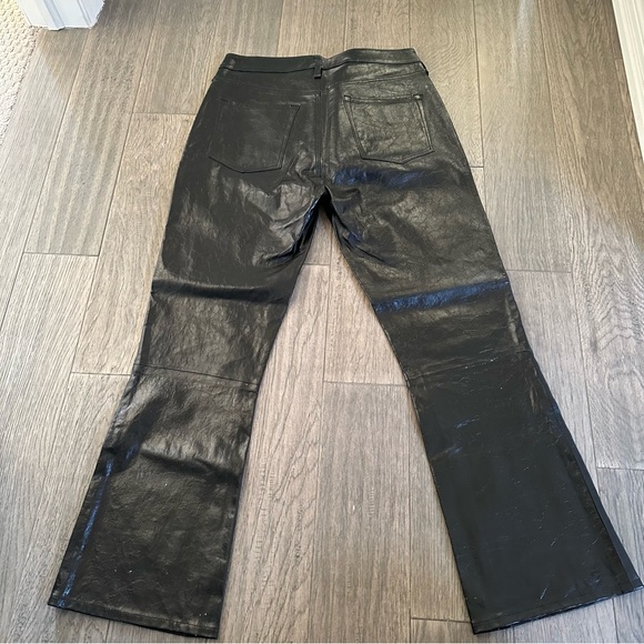 NWOT J Brand 100% Lamb Leather Patent Frankie High Rise Boot Pant Sz 28 - Picture 3 of 7